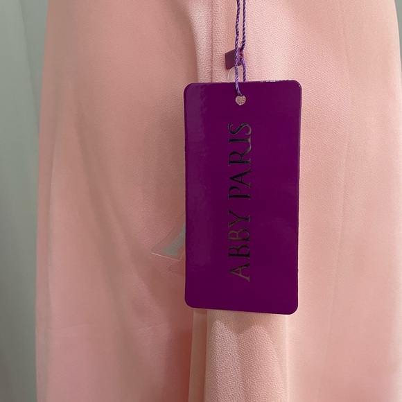 🌟Host Pick🌟Women’s Blush Pink Abby Paris Chiffon Dress - Picture 6 of 12